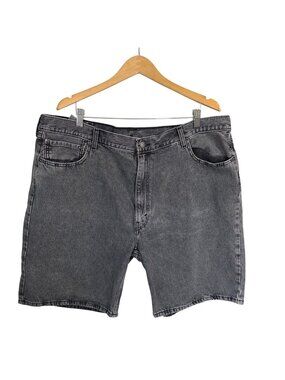 Levis 454 Mens Black Denim Shorts W44 L10 Casual Relaxed Fit